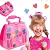 32Pcs Kids Makeup Toys Girls Real Makeup Kit Washable Non-Toxic Makeup Toy Set Retro Beauty Makeup