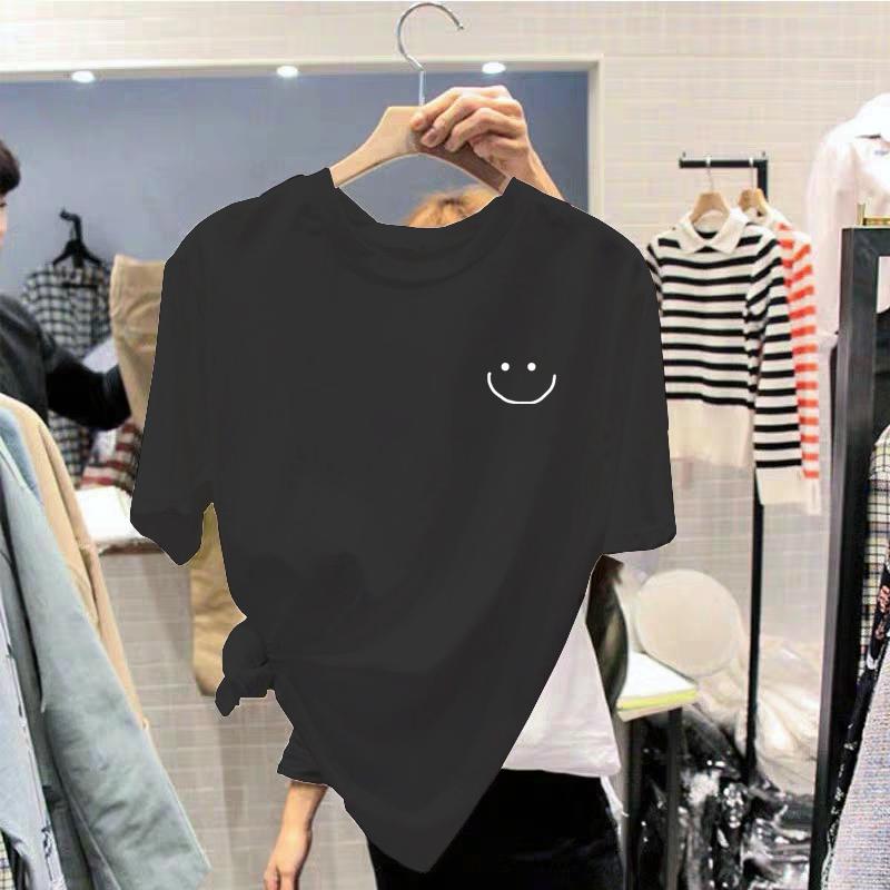 Cotton Unisex T Shirt for Women Korean Fashion Loose Teen Oversized Plus Size Tops on Sale Printed Graphic OS