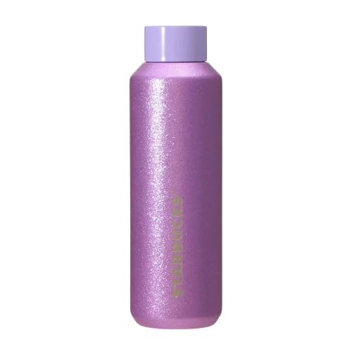

STARBUCKS Glitter Purple Stainless Steel Bottle, 591ml, Tumbler, Coffee, Starbucks, Holiday, Christmas 2023, Purple, Sparkly, Cute, Stylish, Gift, Bir