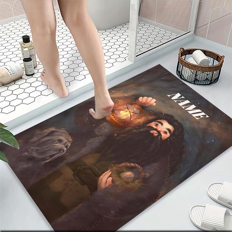 Custom Name Wizard's Ancient Wisdom Carpet Rug Customizable Soft Washable Anti-Slip Home Living Room Sofa Mats Personalized Rug. 090961