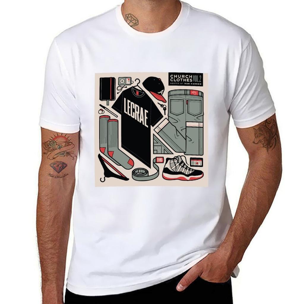 LeCrae Church Clothes Volume 2 T-Shirt Funnys Plus Size Tops Tees Tshirts for Men