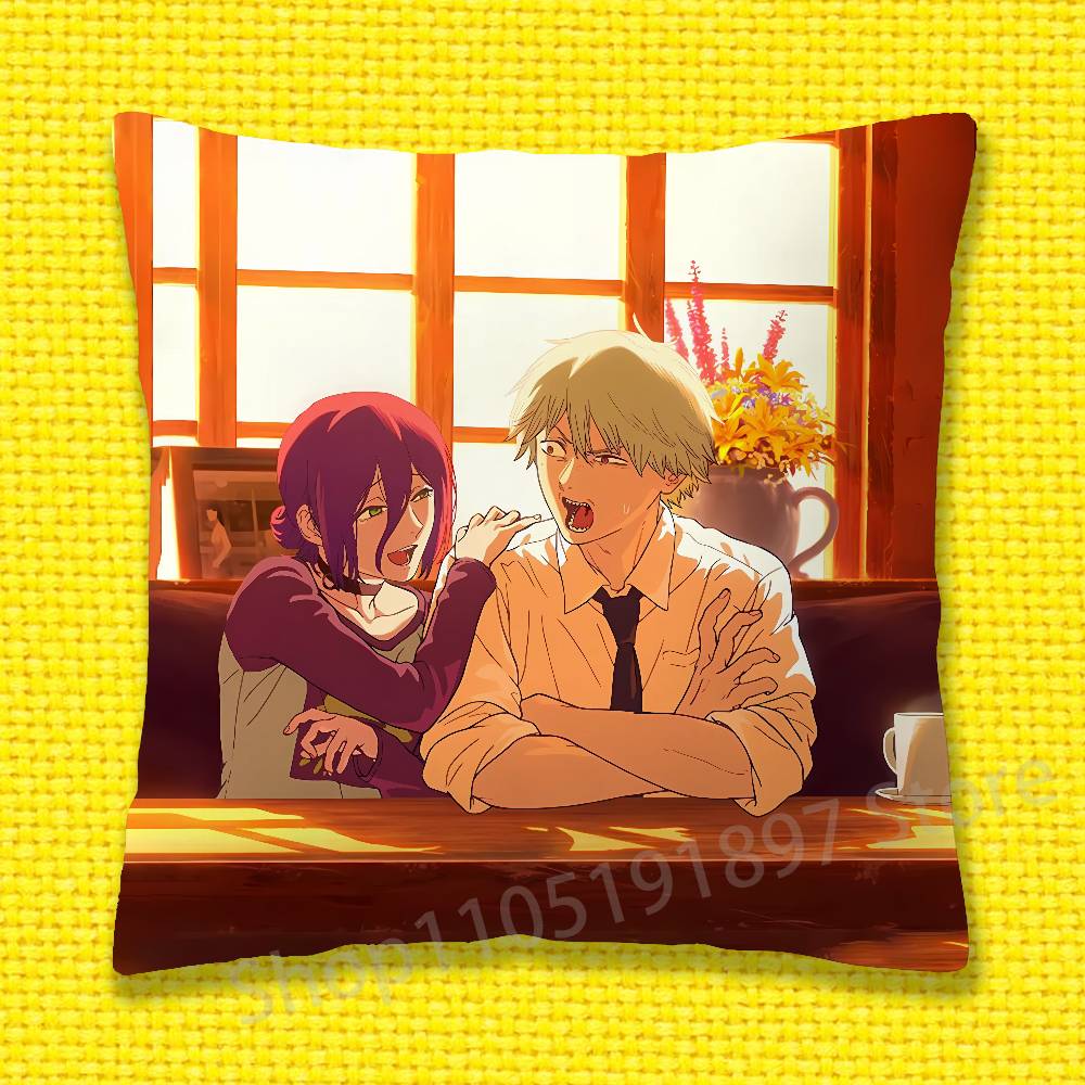C-Chainsaw Man Reze Arc Throw Pillow Case For 55x55cm 40x40cm 45x45cm 50x50cm 30x30cm Square Office Pillowship Cover