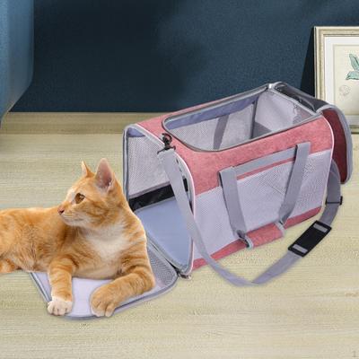 Kedi Taşıma Çantası Havayolu Onaylı Havalandırmalı Fermuar Kapatma Küçük Köpek Taşıma Çantası
