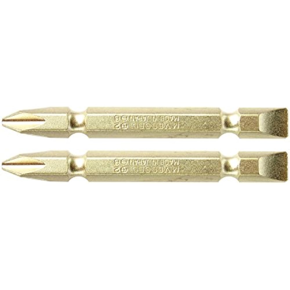 VESSEL (VESSEL) gold double ended bits +2/-6 x 65 2 pieces GM142665