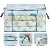 Clear Large Foldable Storage Bag with Sturdy Handle and Zipper for Organizing Home Supplies