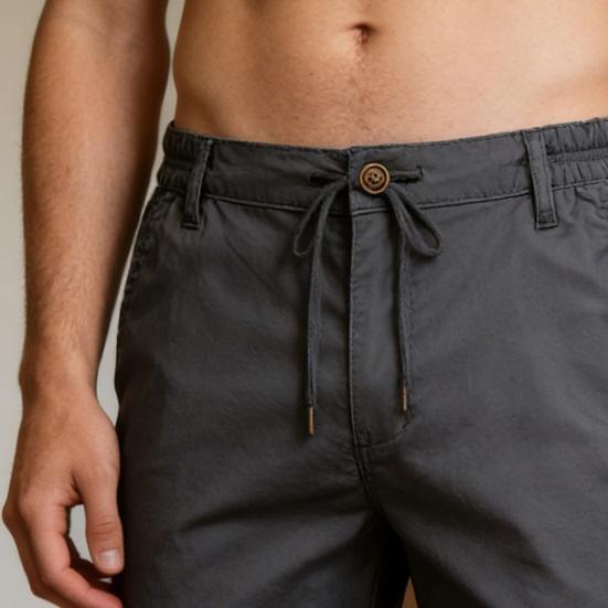 Stretch Cargo Shorts Elastic Waistband Work Shorts Drawstring Summer Casual Cotton Shorts with Pockets