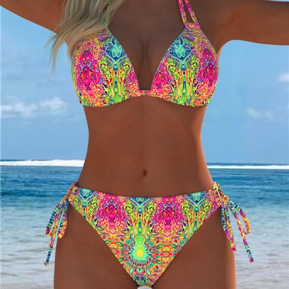 Sexy Zweiteiliges Bikini-Set, Sommer Damen Strand Badeanzug Bademode Dessous