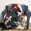 1PC Koi Fish Pond Blanket, Throw For Sofa, Bed, Travel, Camping, Livingroom, And Bed, Printing Blanket With Soft And Warm Fabric yy250918197