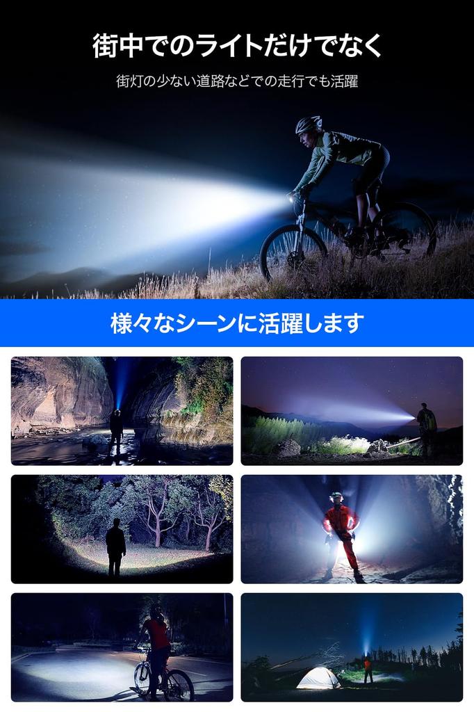 Rechargeable Bicycle Light Powerful 5600mAh Bicycle IPX6 LED Headlight with Mobile Output Battery Level Easy Power Outage Road Cross Emergency Light