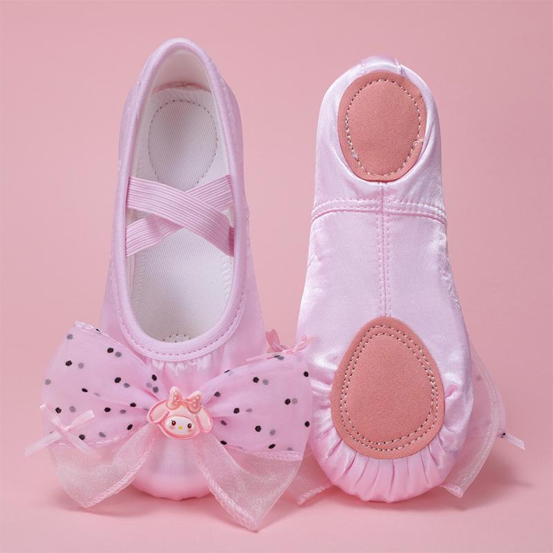 Mädchen Tanzschuhe Weiche Sohle Kinder Ballettschuhe Tanzschuhe Niedlich Bühnenauftritt Katzenpfoten Schuhe Schleifendekoration