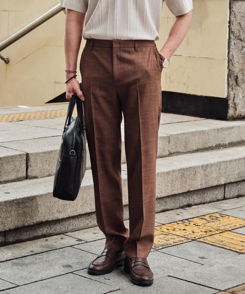 STCO Two-Tone Textured Setup_Brown (Straight Fit)_Sepxb05Csh