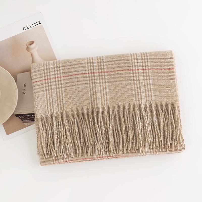European and American Street Imitation Cashmere Scarf Fashionable Commuting Scarf for Women Simple and Versatile Scarf Warm Shawl