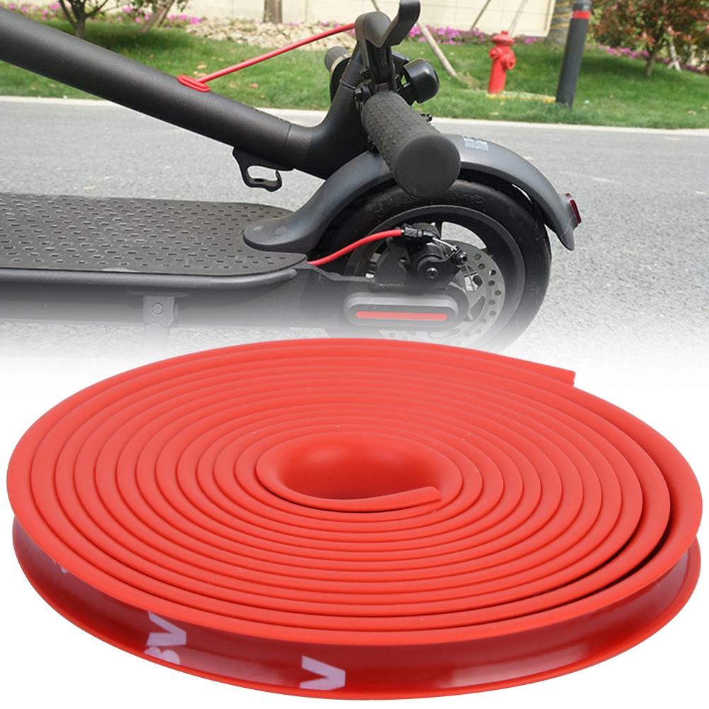 Waterproof Anti collision Rubber Protection Cover Strip for Xiaomi Electric Scooter(Red)