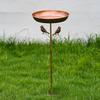 Bird Bath 82cm Standing Feeding Bowl for Outdoor Garden Metal Bird Basin Water Bath for Wild Birds Bath Food Water Bowl