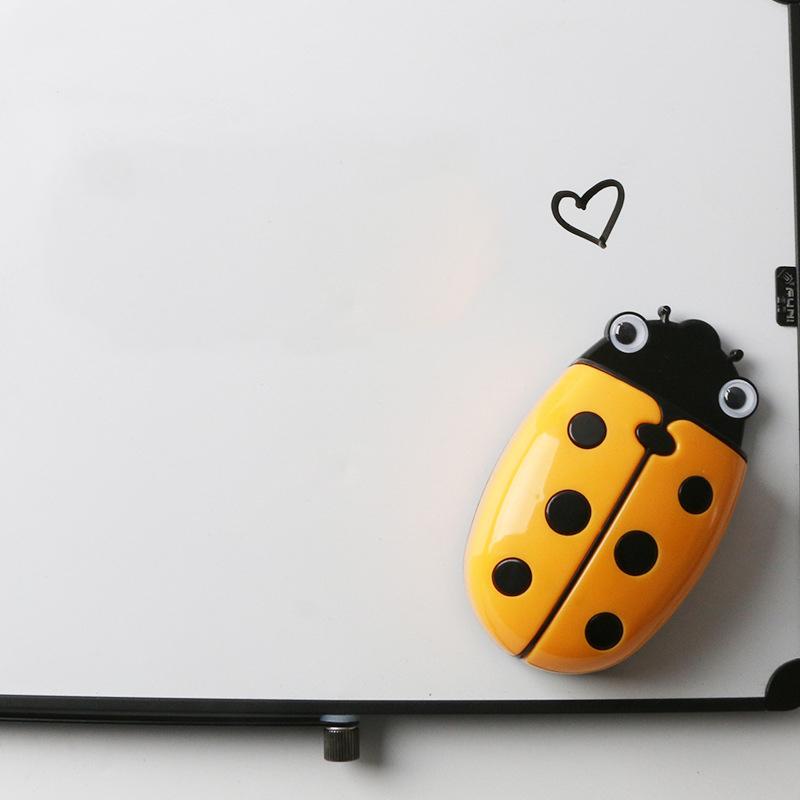 Marienkäferförmige Aufbewahrungsbox aus Kunststoff, magnetische Stiftbox, Radiergummi, Tafel, Whiteboard-Halter, doppelter Verwendungszweck