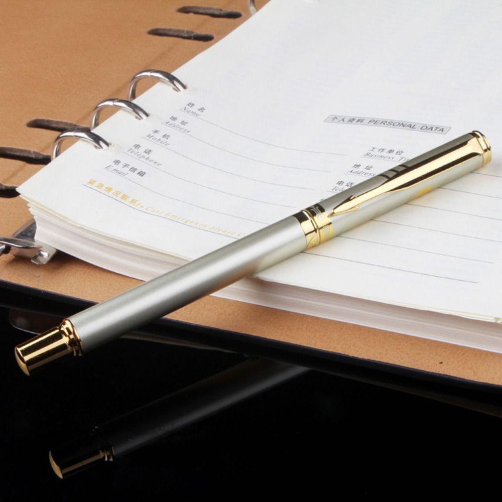 Metal Metal Business Signing Pen Stationery Ballpoint Pen Golden Rollerball Ballpoint Pen  Students