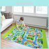 Colorful Children's Road Map Kids Play Mat Ideal For Race Car Fun In Nursery
