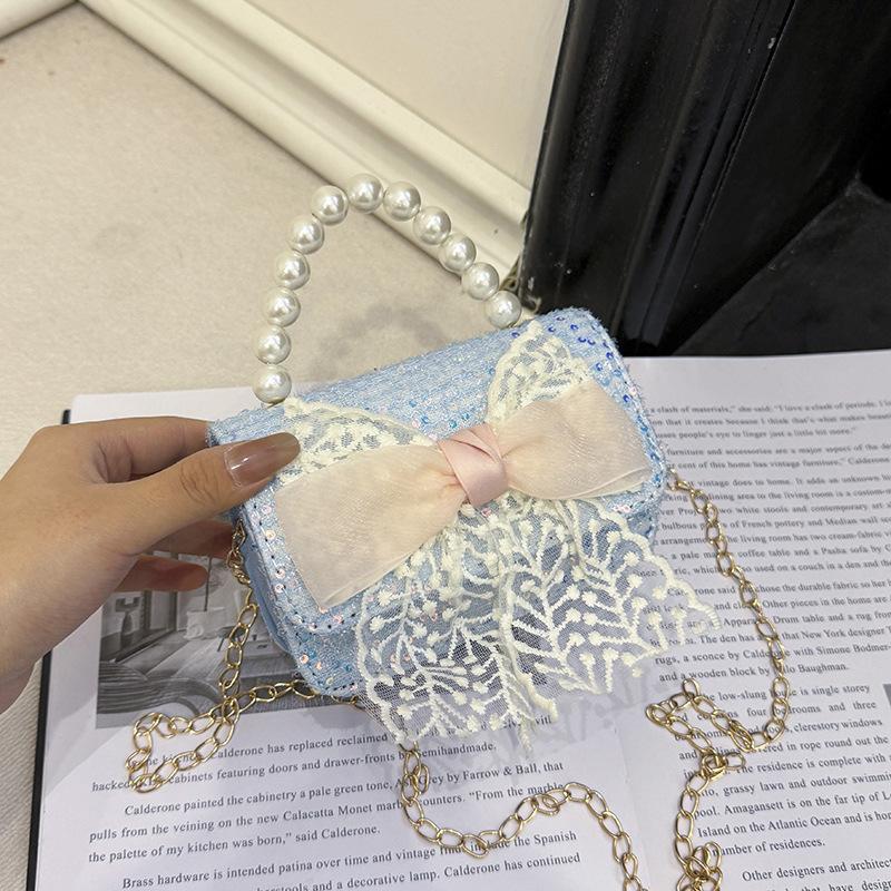 

Дитячі сумки весняно-літні прикраси принцеси сумки повсякденні дівчата мода милий іноземний стиль рюкзак-мессенджер синій