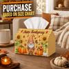 1pc Autumn Party Tissue Box,Rustic Harvest,Multifunctional Tissue Holder,Gnome Sunflower Pumpkin,Outdoor Picnic Party Supplies,Desktop Tissue Storage