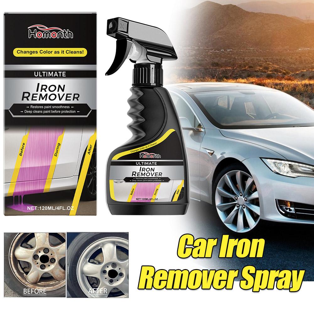 Car Iron Remover Spray Non-Corrosive Wheel Cleaner Spray Multi Purpose Metal Rust Removal Sprays for Metal Surface Cleaning 1