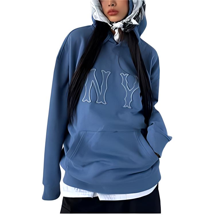 New MLB New York Yankees Sweatshirt Unisex Indigo 3AHDB3044-50INP