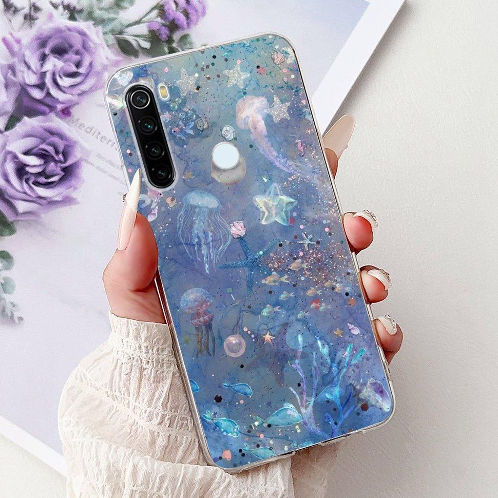 6,3" Silikonowe Etui Dla Xiaomi Redmi Note 8 Miękkie TPU Z Uroczy Wzorem Pokrowiec Etui Dla Redmi Note 8 Note8 Ochronna Obudowa Zderzak