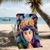 Beach Towel with Coraline Pattern - soft,absorbent,machine washable Lightweight&Modern,swimming,Travel Essentials