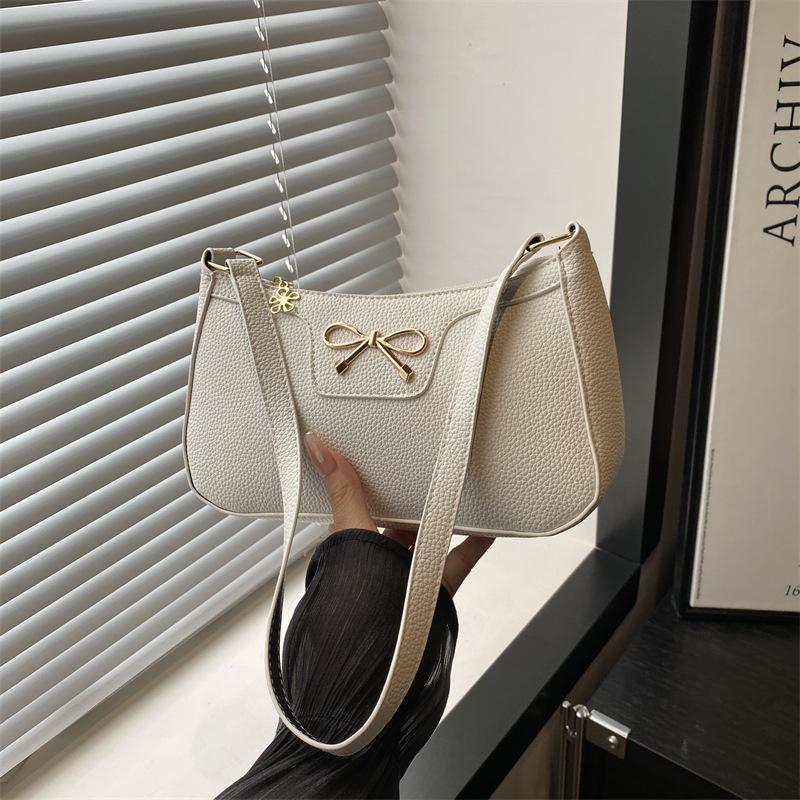 Fashion Bow Underarm Bag Women's 2025 New Korean Version Single Shoulder Texture Foreign Commuter Backpack Women's Bag