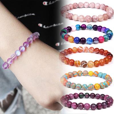 Armreif Beliebt 8 mm Schmuck Armbänder Elastisch Heilung Unisex Energie Armband Tigerauge Hohe Qualität Natürlich Herren Lapislazuli Perlen Poliert Accessoires
