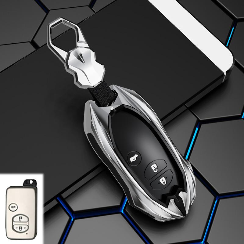 Zinc Alloy Car Key Case Cover For Toyota Camry Corolla Avalon Rav4 Land Cruiser Prado Fob KeyChain Protect Accessories Keychain