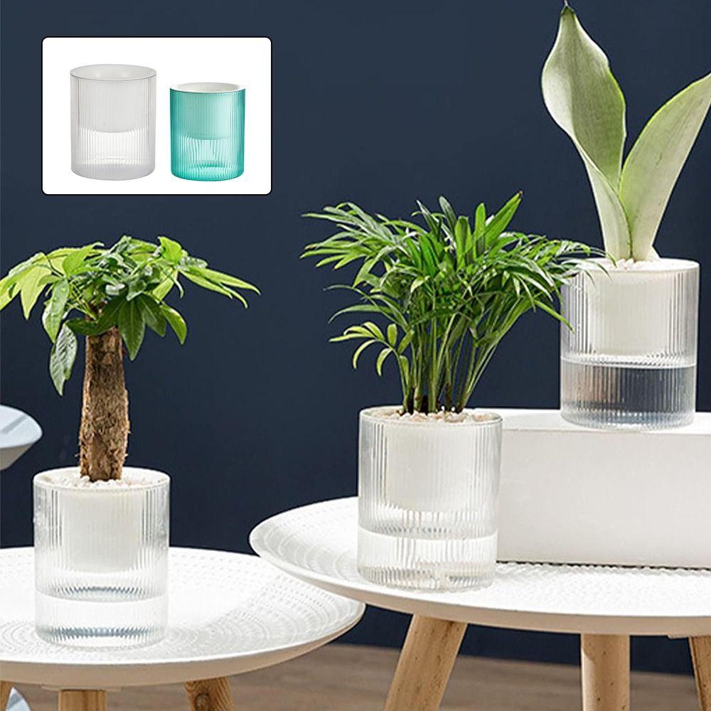 Transparent Hydroponic Planter Plastic Water Storage Flower Pot Durable Potted Flower Pot Garden