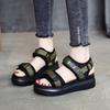 Sports Sandals Women's Summer 2025 New Fashion Dad Muffin Shoes Thick-soled Wedge Heel Flat-soled Beach Shoes