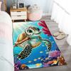 1PC Turtle and Coral Reef Carpet for Living Room Bedroom Sofa Home Decor Rus Non-slip Floor Mat Luxury Gift Multiple Sizes