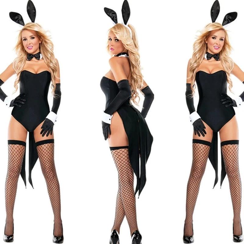 Sexy Bunny Girl Costume Babydoll Cosplay Lingerie Erotic Rabbit Girl Outfit Women Role Playing Underwear Bodysuit Clothes