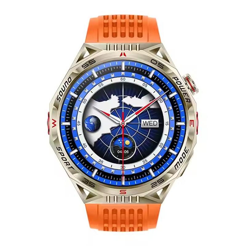 HT28 Smart Watch Men 1.85inch Outdoor LED Flashlight Laser Light Compass Sport Tracker Large Battery Smartwatch