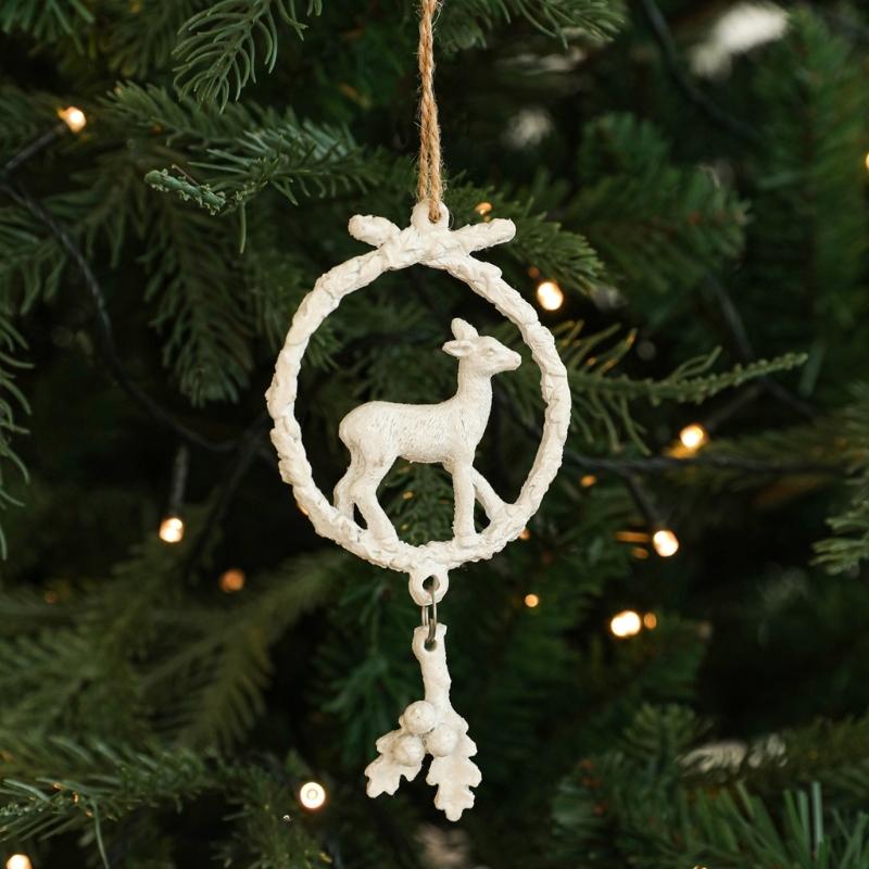 Weiße Kunststoff-Weihnachtsbaumdekorationen Bruchsichere Weihnachtskugeln Hängedekoration für Feiertagsbaumschmuck