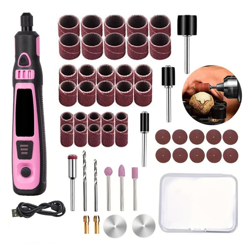 Cordless Electric Engraver Tool Set Includes 54 Attachments Adjustable Speed Portable Design For DIY Jewelry Craft Projects 1