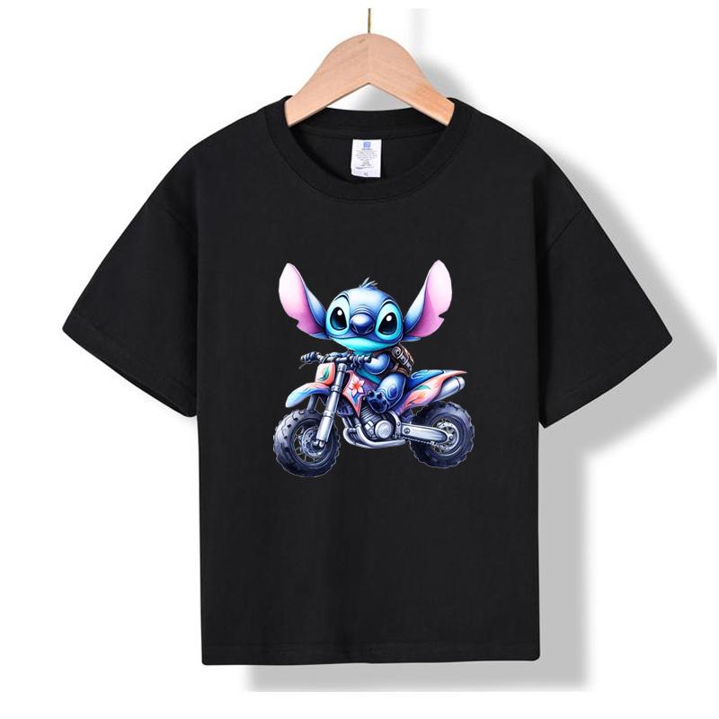 

MC-06 MINISO 2026 Summer New Printed Cotton Round Neck T-shirt for Children Aged 1-16, Boys and Girls 100