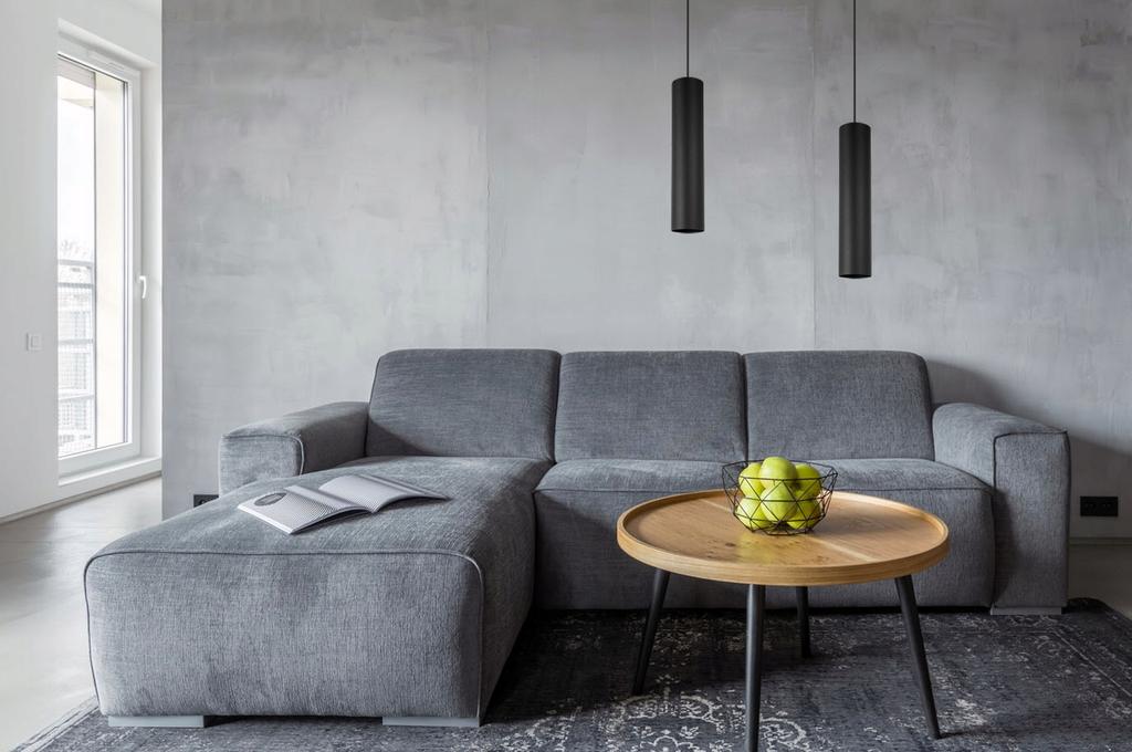 MODERN CEILING HANGING LAMP BLACK LED LAMP