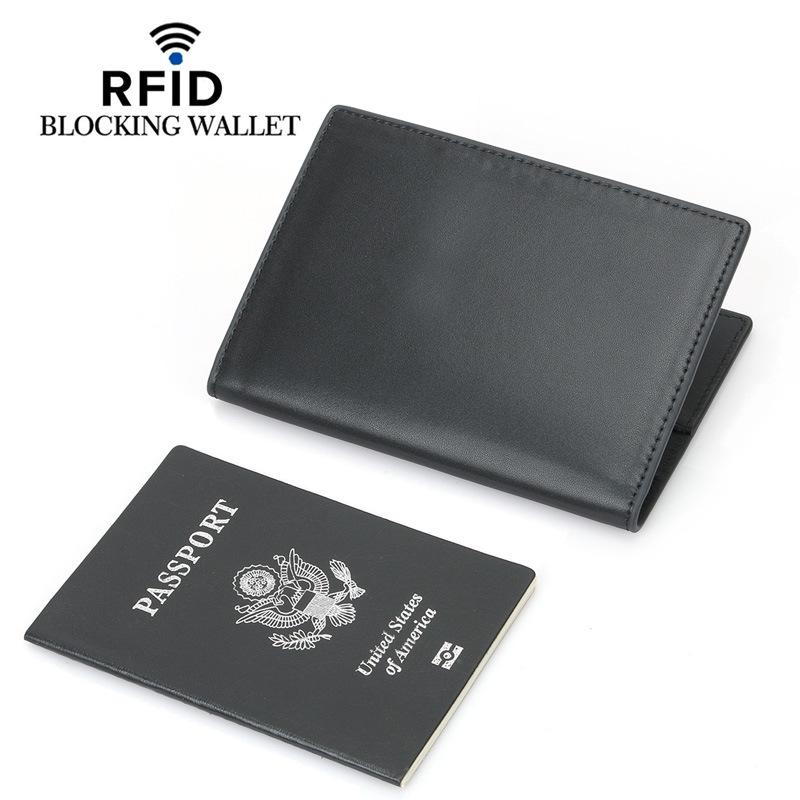 Genuine Leather RFID Passport Holder & Travel Document Organizer