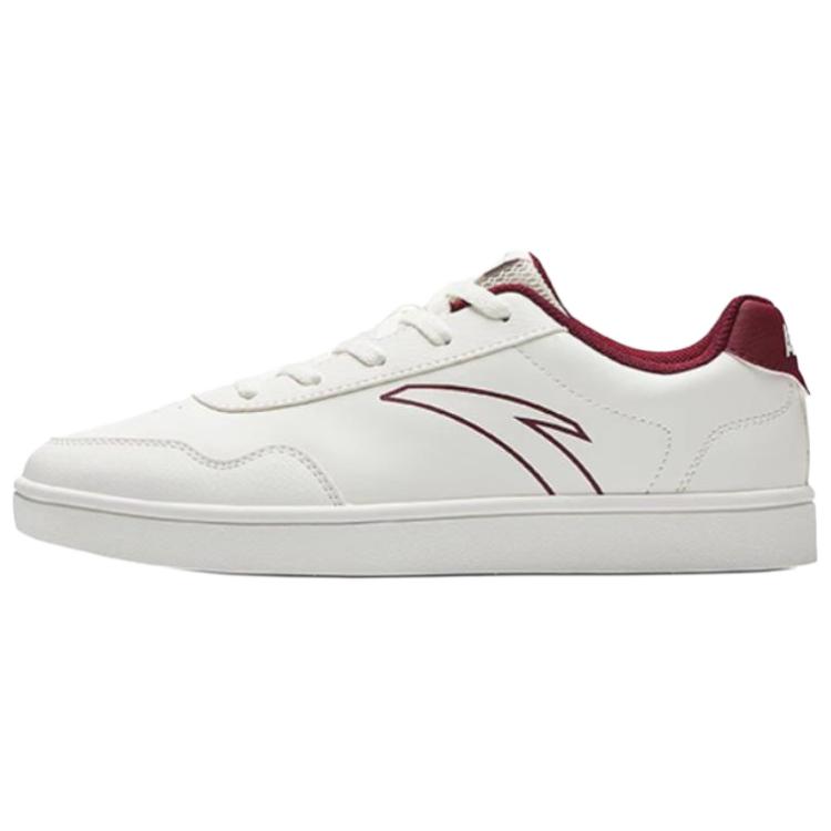 New Anta Life Collection Waterproof, Lightweight, And Breathable Low Top Skateboard Shoes Women's White Red 922538041-3