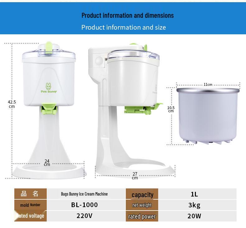 Bugs Bunny Kinder Automatischer Mini Eiscreme- und Eis am Stiel-Maker für DIY Selbstgemachte Leckereien