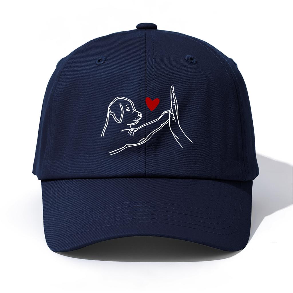 pc DOG HEART Print Baseball Cap for AdultsMinimalist Retro Style Casual Soft Adjustable Dad HatPerfect As Gift