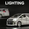 ksgzm1 Large 1/24 Toyota ALPHARD Toy Car Model Alloy Diecast Simulated Sound Light 6 Doors Opened Toy Vehicle Children Gift Stylish Col