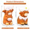 2Pcs Highland Cow Statue Home Ornament Resin Statue Ox Figurine for Home Bookshelf Office Table Decor Figurine As Birthday Gift