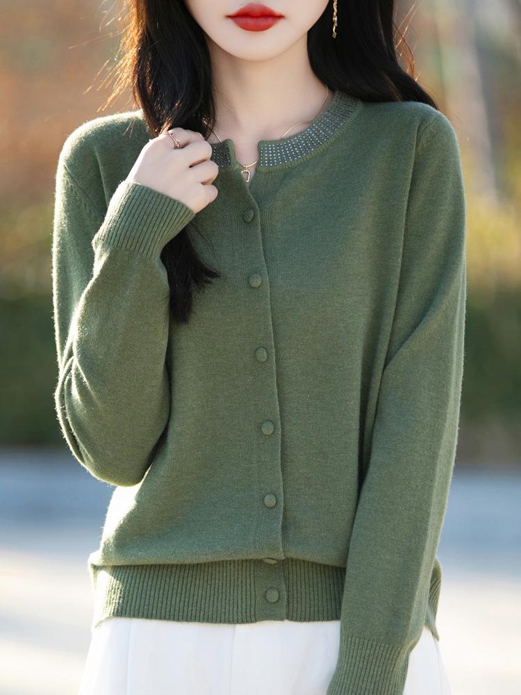 2025 Spring Rhinestone Knit Cardigan for Women
