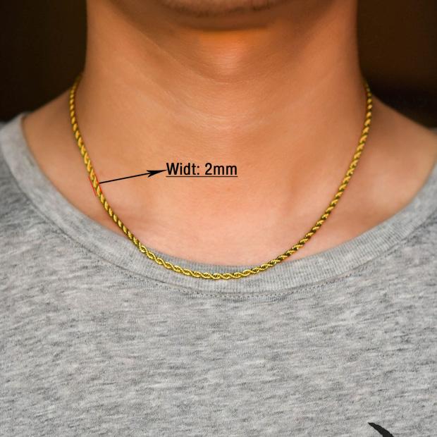 2/3/4/5/6mm Breite gedrehte Seilkette Halskette Edelstahl Choker für Damen Herren Metall Schmuckzubehör 5 Farben 16 bis 30 Zoll