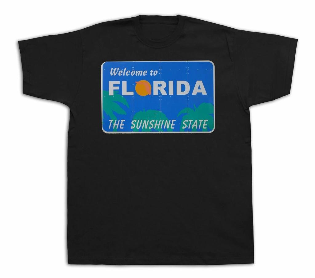 Florida USA welcome sunshine State souvenir tourist city t shirt funny tee