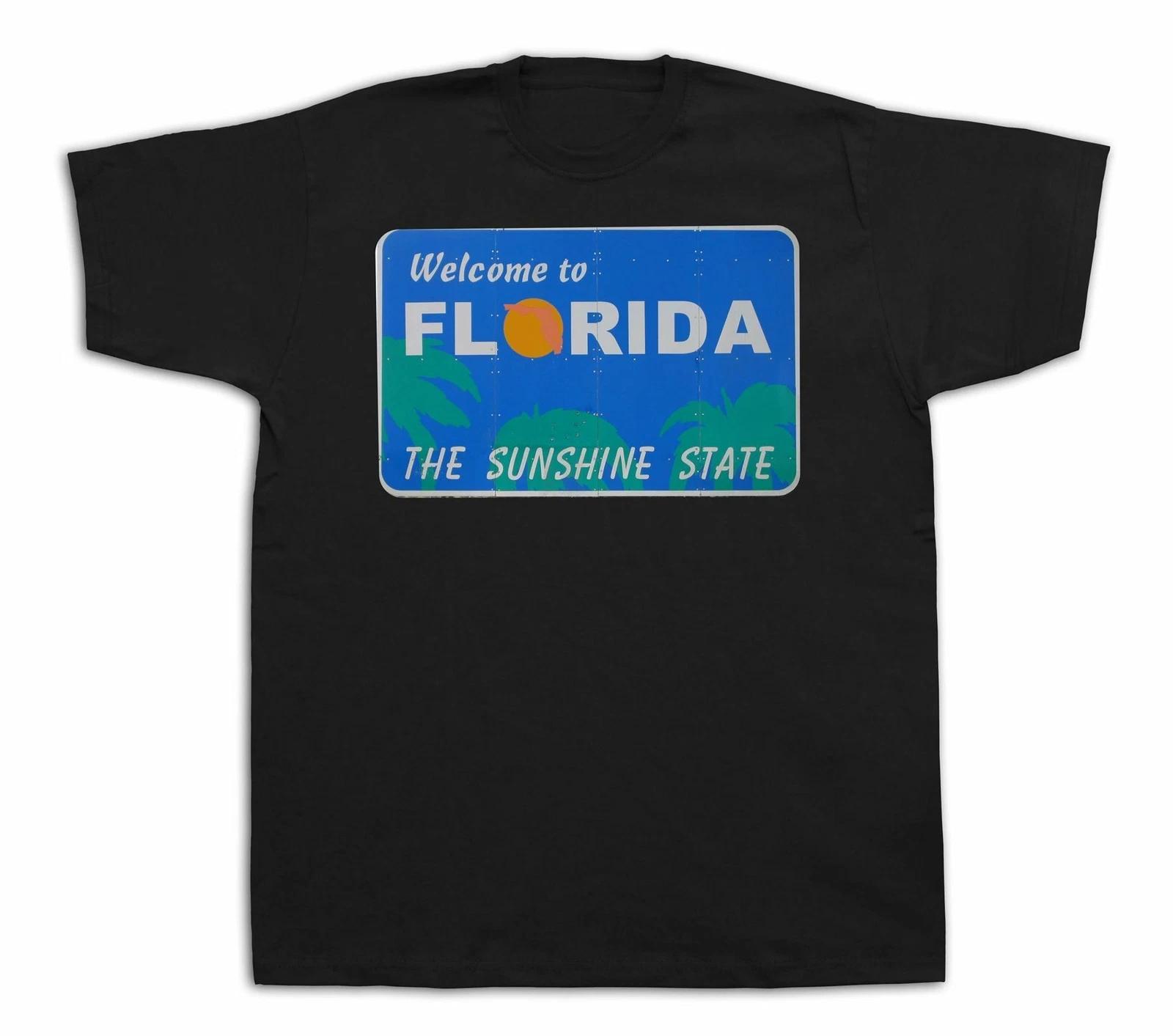 Florida USA welcome sunshine State souvenir tourist city t shirt funny tee S