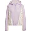 Color Block Letter Logo Stripe Print Long Sleeve Jacket Women Jacket Light-Purple HZ9711